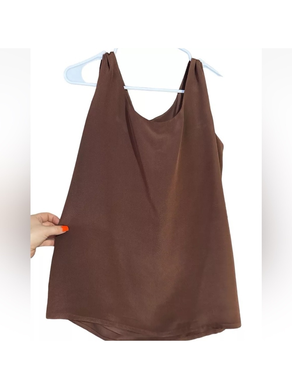 Brown St John’s sleeveless blouse size small